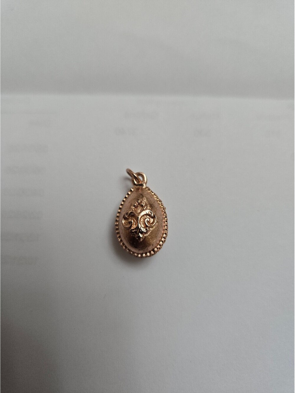 Joan Rivers Faberge rose gold toned elegant Egg Charm
